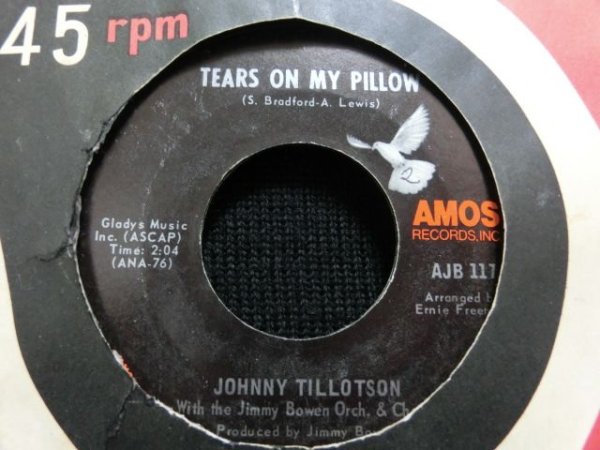 画像1: DERRICK MORGANネタ/レアカバー★JOHNNY TILLOTSON-『TEARS ON MY PILLOW』 (1)