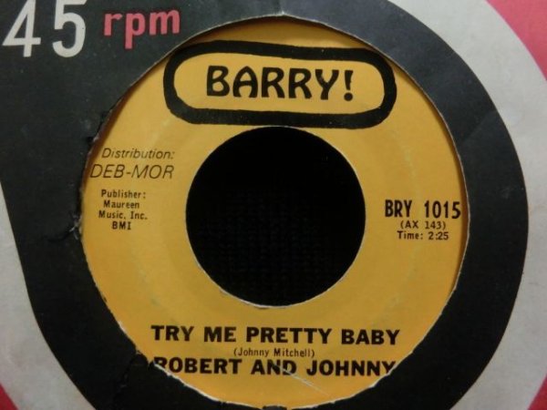画像1: 黒人R&Bセルフカバー★ROBERT AND JOHNNY-『TRY ME PRETTY BABY』 (1)