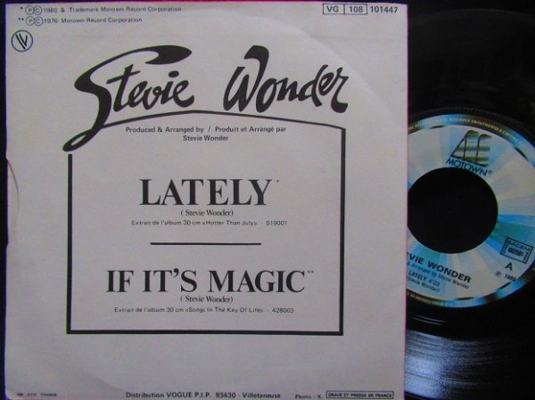 画像2: PUFF DADDYネタ/France原盤★STEVIE WONDER-『LATELY』 (2)