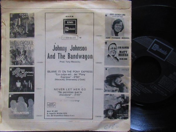 画像2: 希少Spain原盤★Johnny Johnson And His Bandwagon – 『(Blame It) On The Pony Express』 (2)