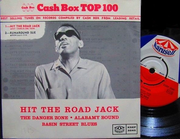 レイ・チャールズ/Sweden原盤EP☆RAY CHARLES-『HIT THE ROAD JACK